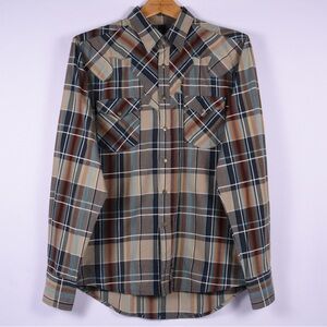 Wrangler Retro Plaid Pearl Snap Western Shirt Medium